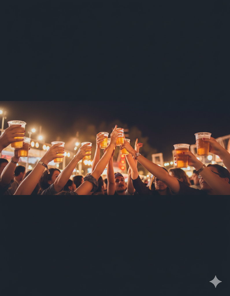 Sirviendo cerveza de barril en un vaso